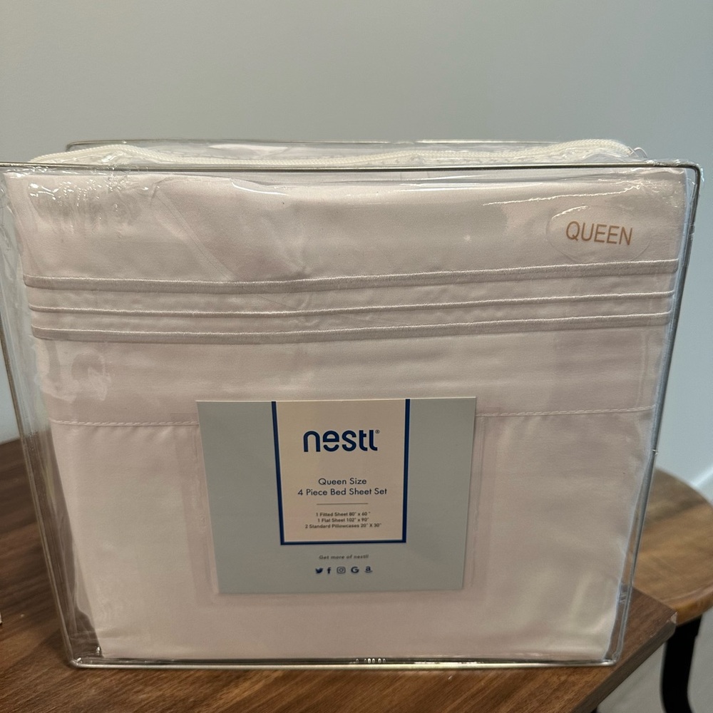 Nestl White Sheets Luxurious Bedding